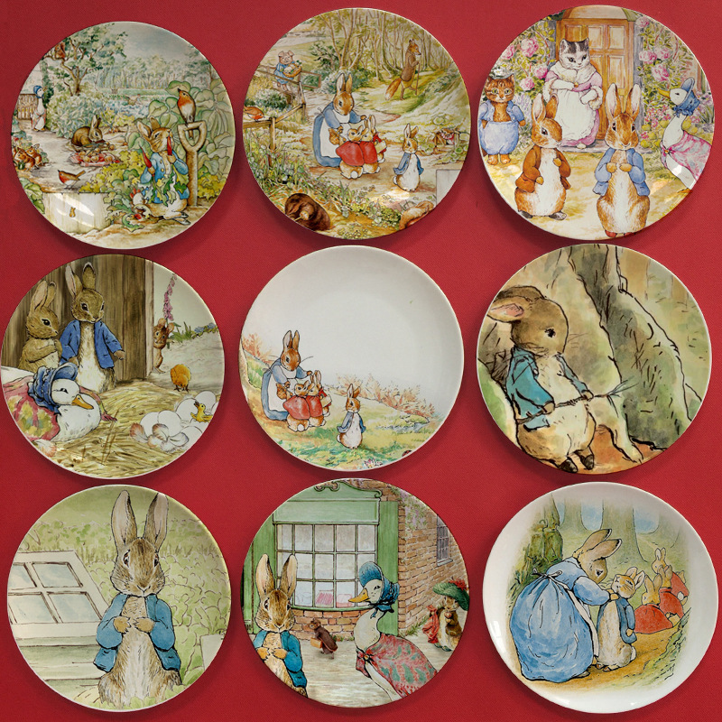 Peter Rabbit Creative Poster Plate Decoration Cartoon Plate Fairy Tale Rabbit pet Illustration Hanging Plate Peter Rabbit Creative Poster Plate Decoration Cartoon Plate Fairy Tale Rabbit pet Illustration Hanging Plate