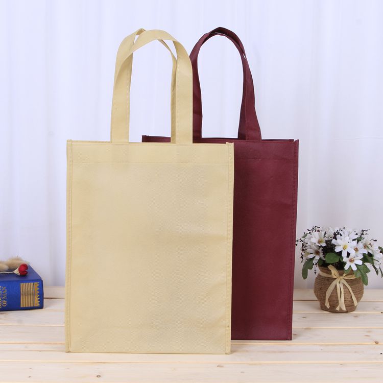 专业生产广告宣传空白袋覆膜无纺布手提袋批发精美购物无纺布袋子