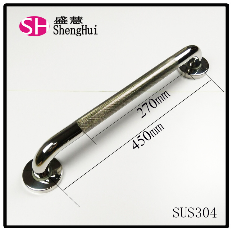 304 de acero inoxidable moleteado apoyabrazos Baño de malla de baño apoyabrazos de seguridad antideslizante apoyabrazos