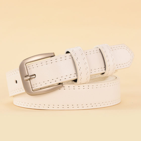 Retro women's belt simple all-match Korean style student belt Women's thin decorative casual pin buckle pants belt fashion wholesale