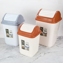 居家纸篓塑料收纳桶方形带盖杂物桶家用垃圾桶时尚办公室卫生桶