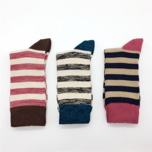 Spring and Autumn New Style Japanese Wide Striped Casual Mid-length Men's and Women's Socks Cotton Socks Couple's Trendy Socks Cotton Socks