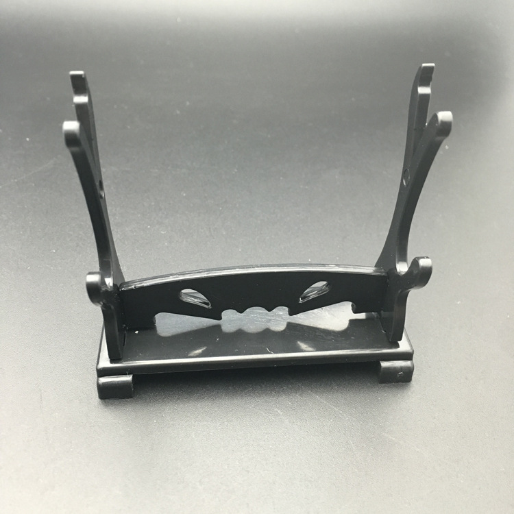 Two-Layer Plastic Model Display Stand, Anime Gun/Blade Rack, Compact 7×2.5×6 cm