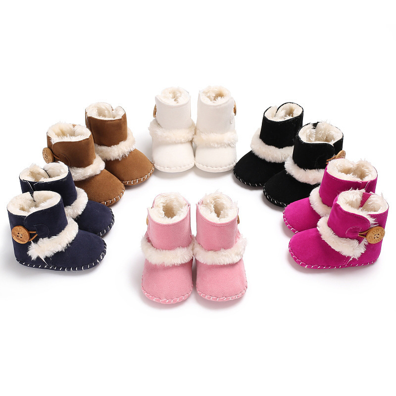 婴儿鞋冬棉鞋0-1岁宝宝鞋童鞋保暖防滑加绒雪地靴学步鞋一件代发