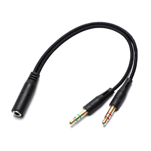 Mobile phone headset to computer headset one-to-two audio cable two-in-one headset adapter cable one-to-two audio cable