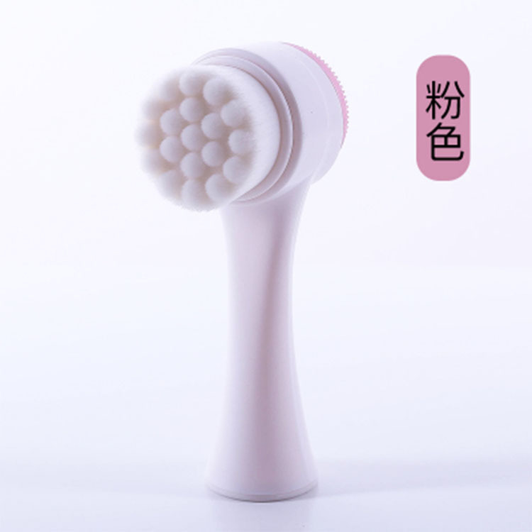 Cepillo de maquillaje Cepillo de lavado facial de silicona Cepillo de limpieza facial Instrumento 3D Cepillo de lavado facial de doble cara Cepillo de lavado facial manual Cepillo de limpieza Poros limpios