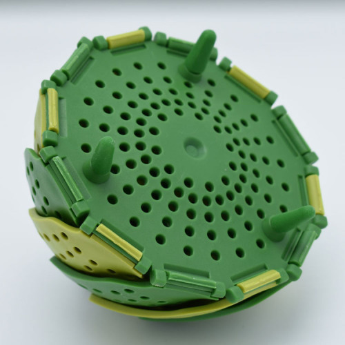 Foldable plastic fruit plate lotus steamer lazy fruit plate pp fruit basket kitchen gadget retractable fruit basket