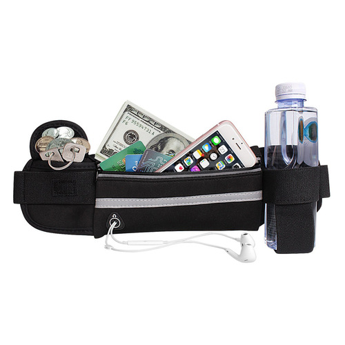 Outdoor sports running waist bag waterproof and shockproof close-fitting mobile phone bag fitness cycling belt can hold water bottle waist bag