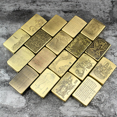 Hong Kong Zorro Bronze Sculpture, Five-Sided, Double-Sided Engraved Windproof Kerosene Lighter – Oil-Powered Machine