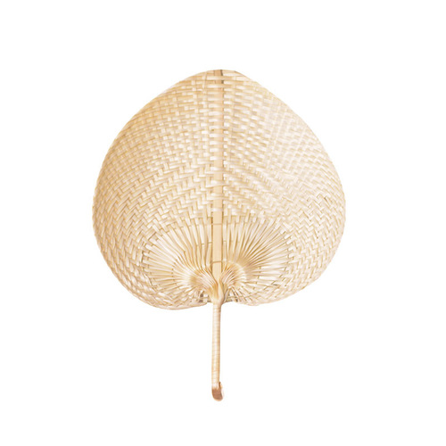 Pure handmade characteristic peach-shaped bamboo fan summer fan literary cool cattail fan small fresh creative hand fan