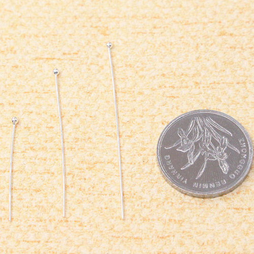 S925 sterling silver ball head handmade DIY beaded bracelet connected with round head needle positioning needle versatile silver needle bead needle