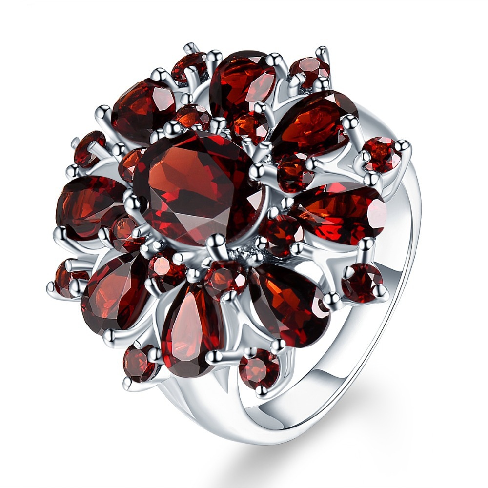 Anillo de compromiso Zhenrong para mujer, nuevo y de gran venta, con incrustaciones de rubí, estilo europeo y americano, con racimo completo de diamantes._voghion.com