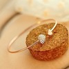 Accessory, gold bracelet heart shaped, jewelry heart-shaped, ebay, Korean style, diamond encrusted