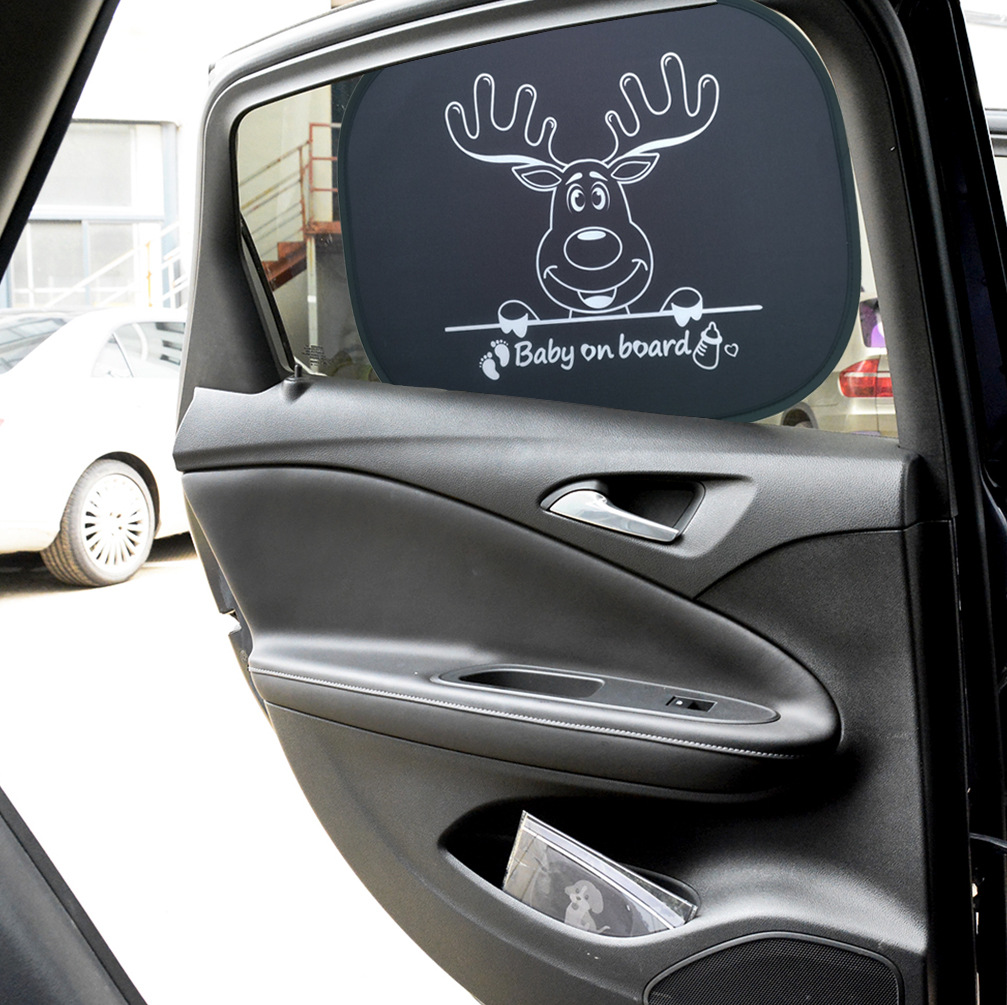 Manufacturer supplies car shade from the side block of cartoon…