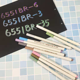 斯塔STA6551Brush毛笔刷金属油漆笔10色珠光彩色记号笔涂鸦上色笔