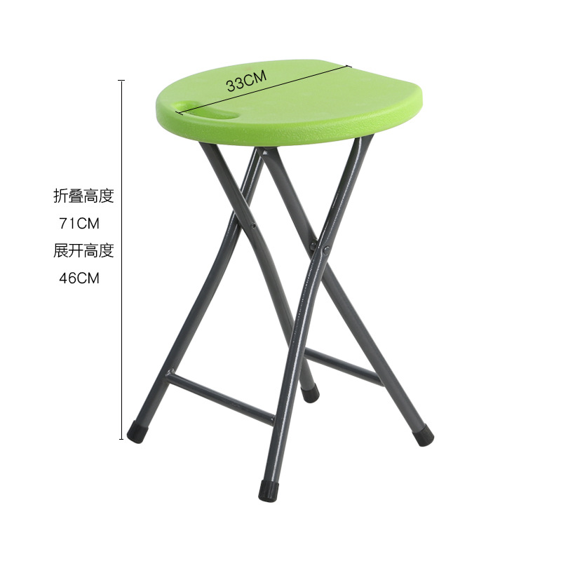 Noche puesto en el mercado taburete plegable de plástico portátil hogar engrosada mesa de comedor taburete al aire libre simple taburete redondo al por mayor