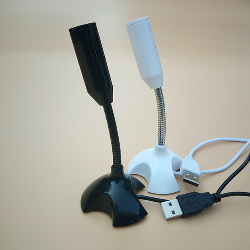 Desktop Laptop Universal USB Long Black Microphone Gaming Voice Recording Plug and Play