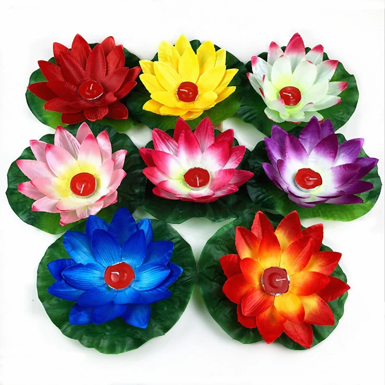 鼎承 Silk candle, lotus flower, flashlight, (Physicals)