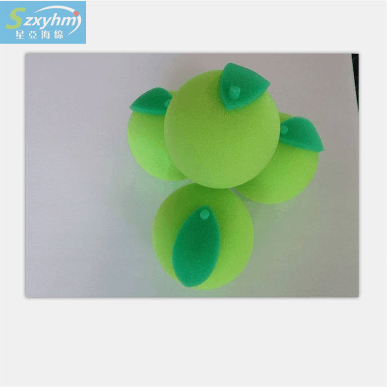 儿童洗澡泡泡球绿色泡棉玩具海绵起泡球高密度护肤用品厂家生产
