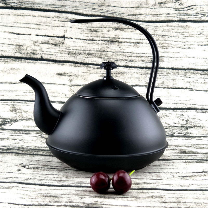 Fábrica al por mayor de acero inoxidable restaurante casa té hervidor hirviendo juego hogar fondo plano con colador tetera