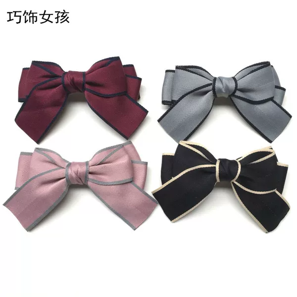 British Style Girl's Simple Bow Ribbon Shoe Buckle Accessories Handmade Flower Korean Style Japanese Fabric Shoe Clothing Accessories