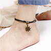 Universal ankle bracelet, accessory, Korean style, simple and elegant design, flowered