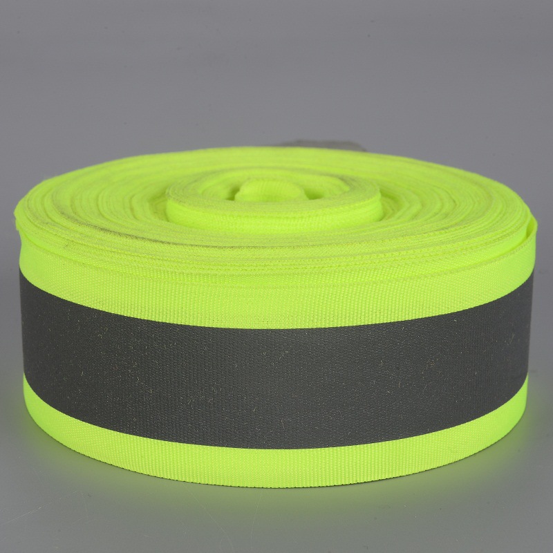 高亮热贴反光条 亮银热贴反光织带 花纹高亮反光带 荧光织带