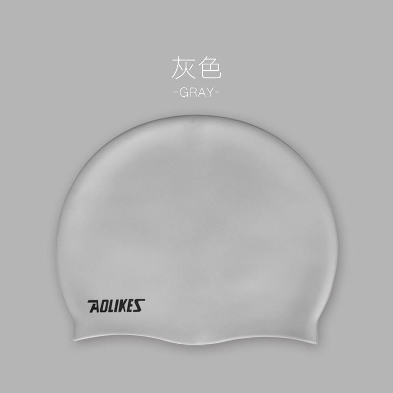 Aolokes gorra de natación de silicona para adultos impermeable para hombres y mujeres gorra de natación protección para los oídos transfronteriza exclusiva para la venta al por mayor