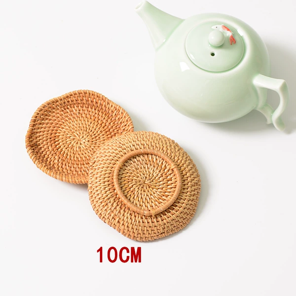 Rattan round single lotus 10cm
