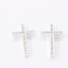 跨境新款手链合金镶钻饰品配件diy韩版穿孔十字架连接饰品配件