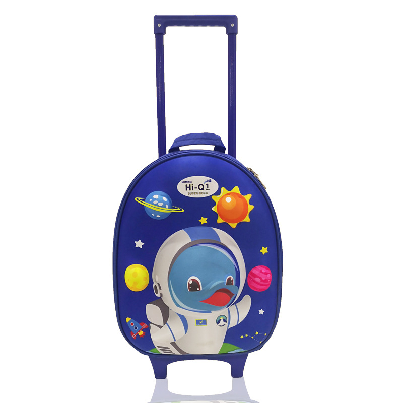 儿童拉杆书包15寸厂家批发卡通可爱两用小学生书包女轻盈轻便|ms