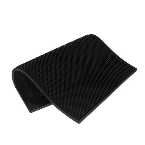 PVC Coaster Rectangular Thickened Rubber Bar Mat Black Non-Slip Waterproof Mat Bar Mat Bar Mat Wholesale