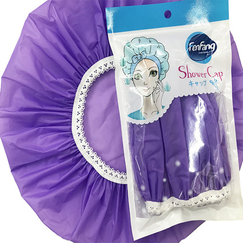 New solid-color plastic dustproof shower cap, single-layer, home-use practical shower cap, kitchen grease cap, factory direct sale