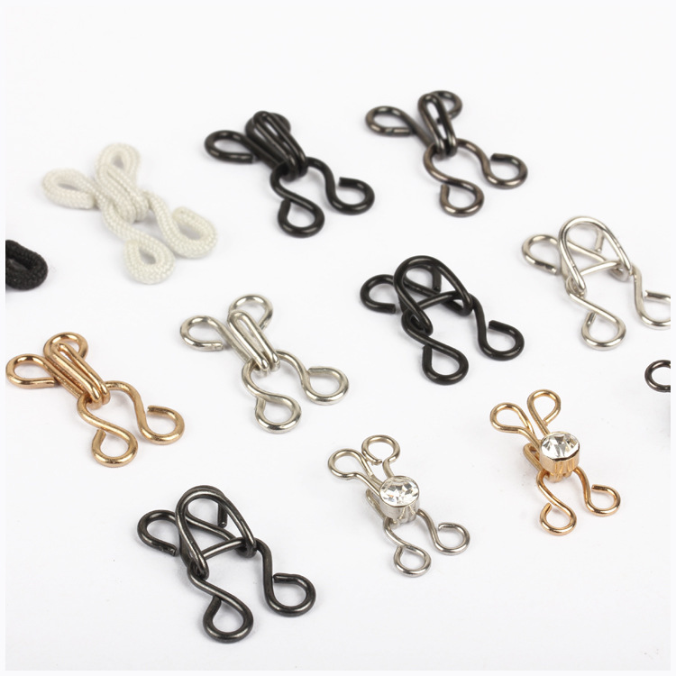 Underwear buckle collar hook trouser buckle bag cloth leather garment wind buckle invisible fur coat pair buckle hidden buckle accessories