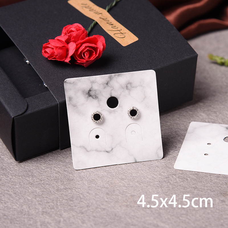 时尚新款大理石纹耳钉卡纸 创意饰品装饰包装卡片首饰吊卡批发