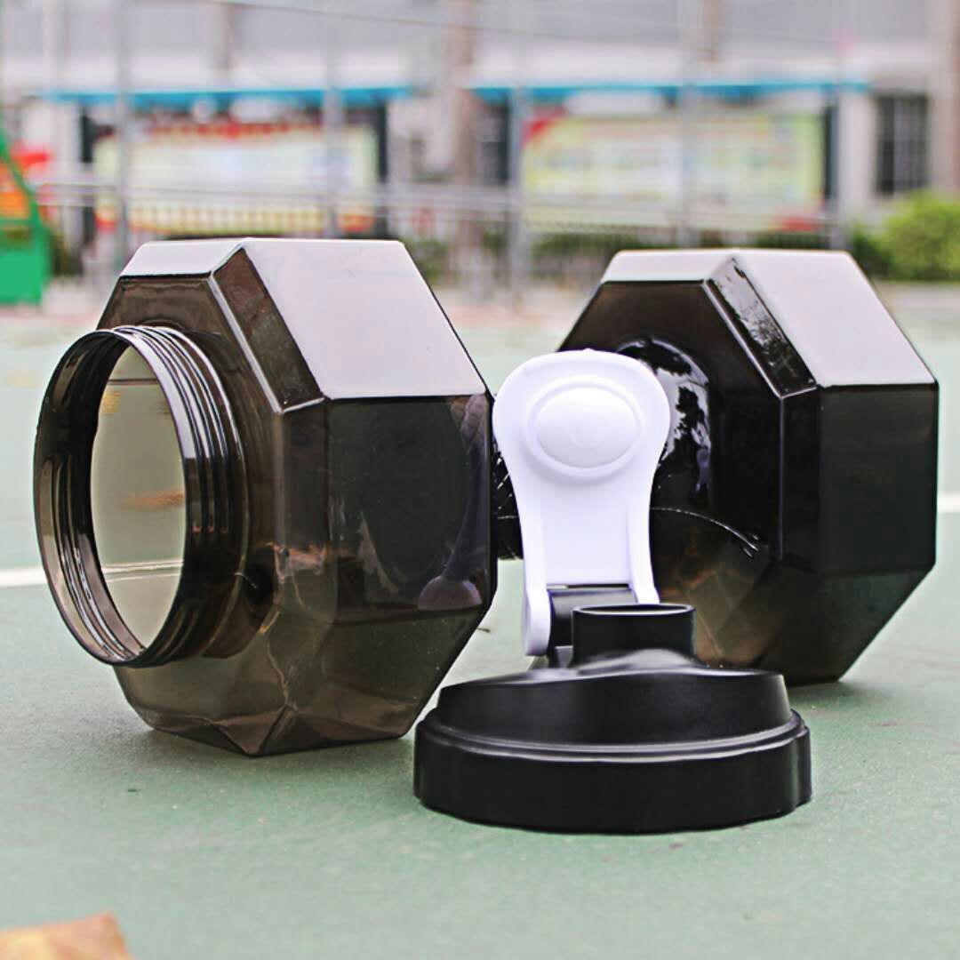 Creativo al aire libre gran mancuerna taza de agua 2200L gran capacidad de plástico deportes fitness hervidor deportes hervidor taza de agua