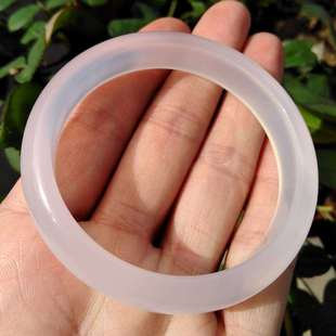 Traceless Daifa Mori Elegant Ice-moistened White Agate Bracelet Ice White Chalcedony Bracelet