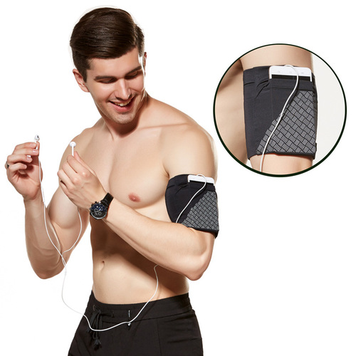 Factory Direct Sale Men and Women Running Elastic Phone Arm Bag Travel Phone Case Fitness Sports Outdoor Gear Wrist Bag