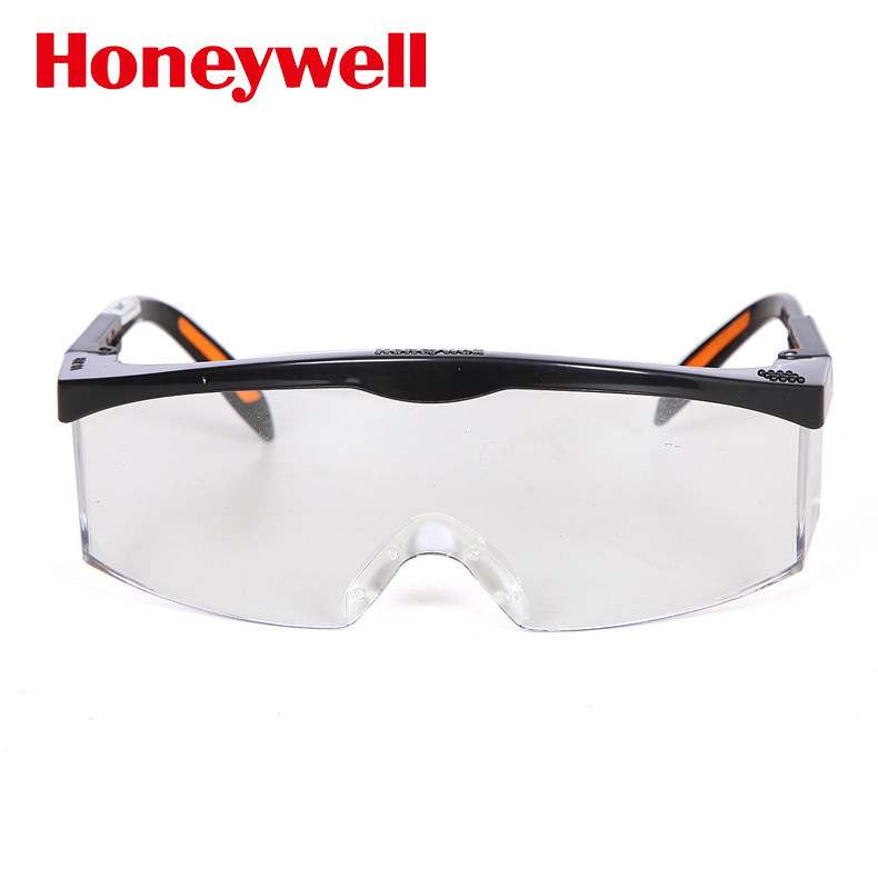 霍尼韦尔100110护目镜骑行防尘防风沙镜防冲击防飞溅眼镜防雾实验