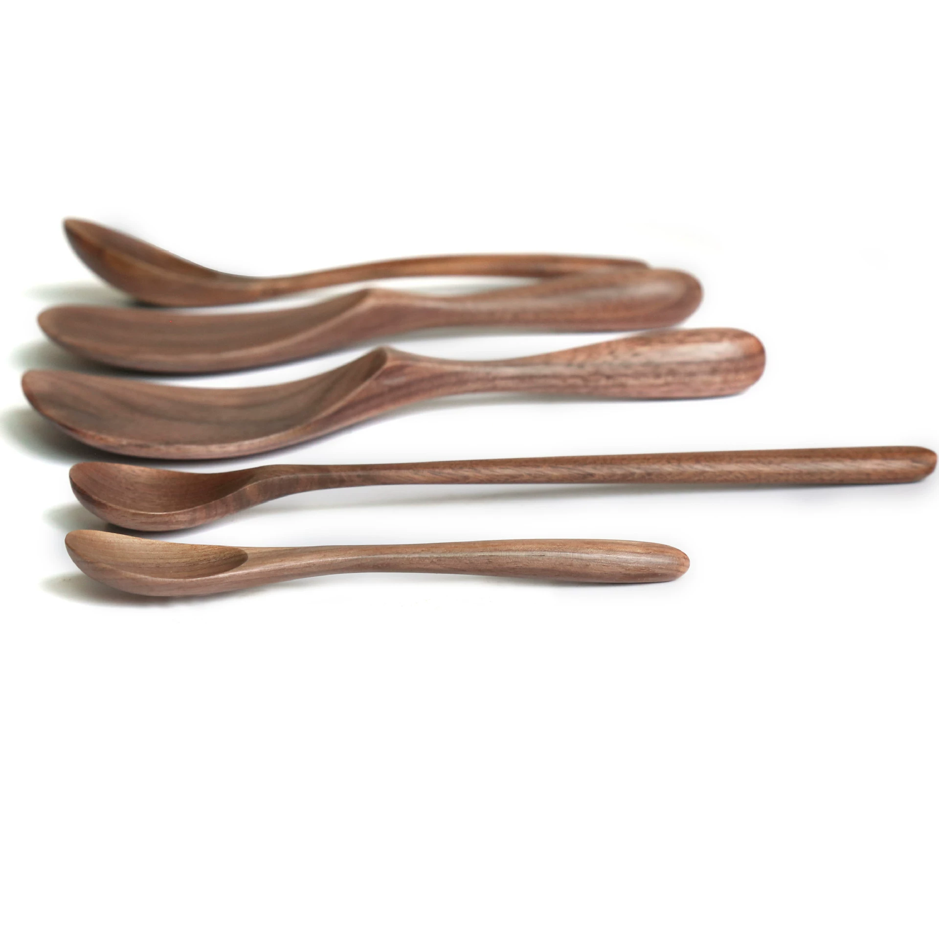 Кофейная ложка (Chaoyi Craft), японский стиль, натуральное дерево черного ореха, элегантная отделка