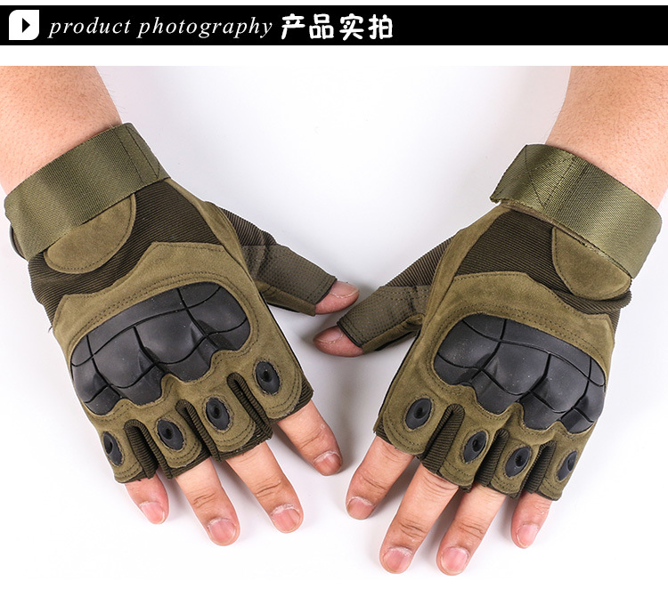Guantes tácticos al aire libre medio dedo campo CS entrenamiento deportes guantes de equitación motocicleta dedo completo pantalla táctil guantes de cuero