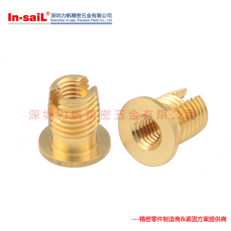 【深圳厂家】标准302H自攻螺套 黄铜螺纹衬套 量大从优