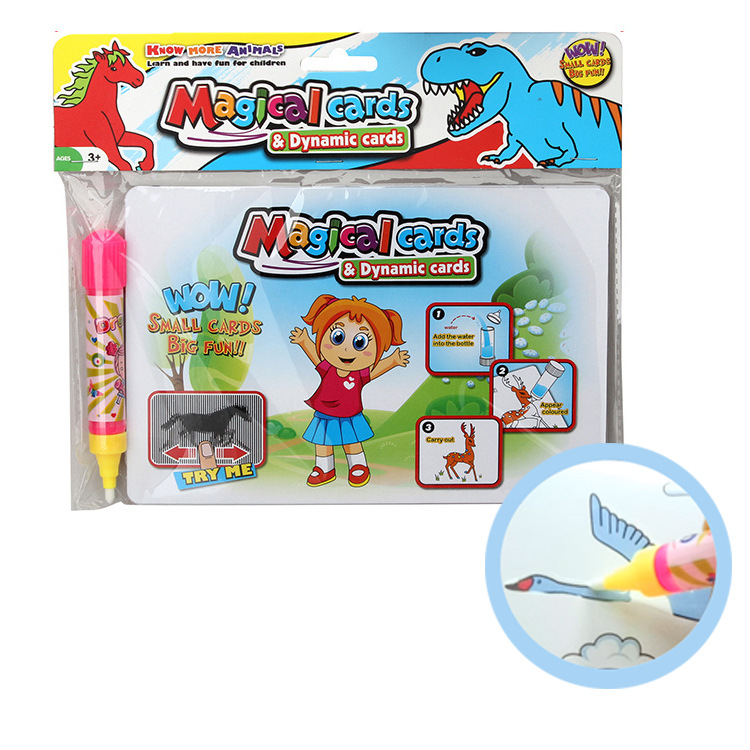 Agua DE LOS NIÑOS Magia tarjeta móvil Doodle educación temprana Inglés Ilustración ciencia y educación graffiti juguete