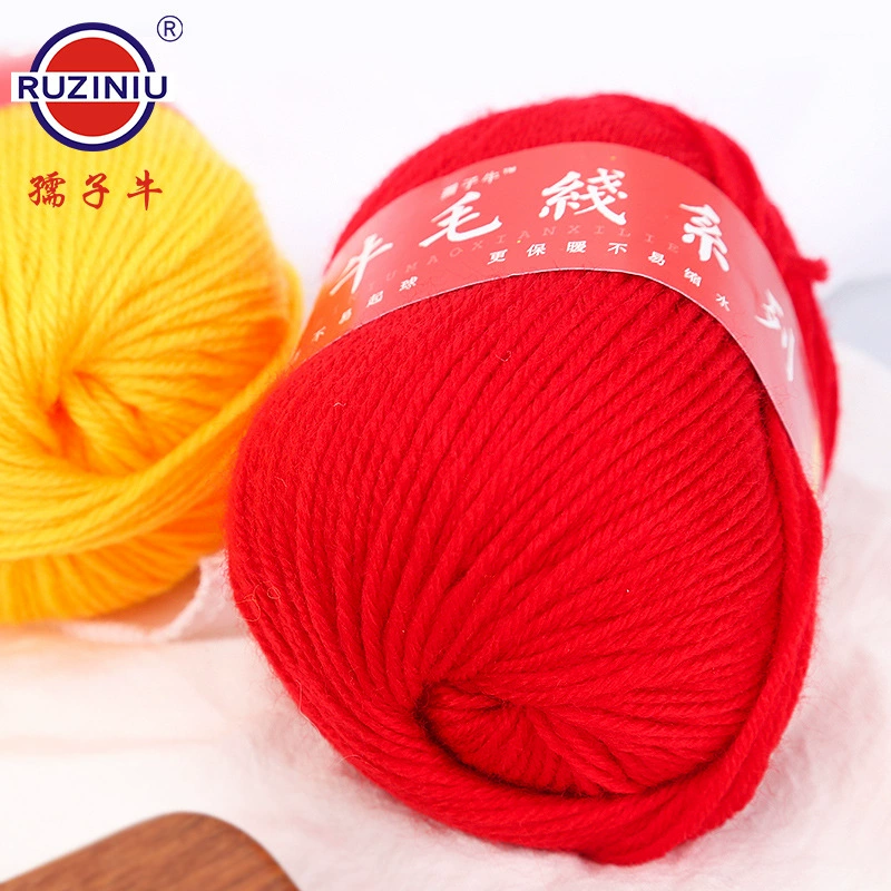 Ruzi Niu Factory Оптовая продажа Тапочки Хлопковая обувь Шерстяной акриловый крючок Линия обуви Детская линия обуви