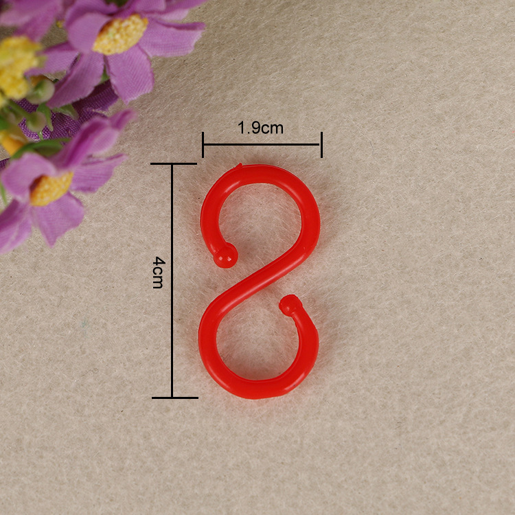 厂家批发S型塑料挂勾超市货架零食钩展位礼品盒布置样品挂钩收纳