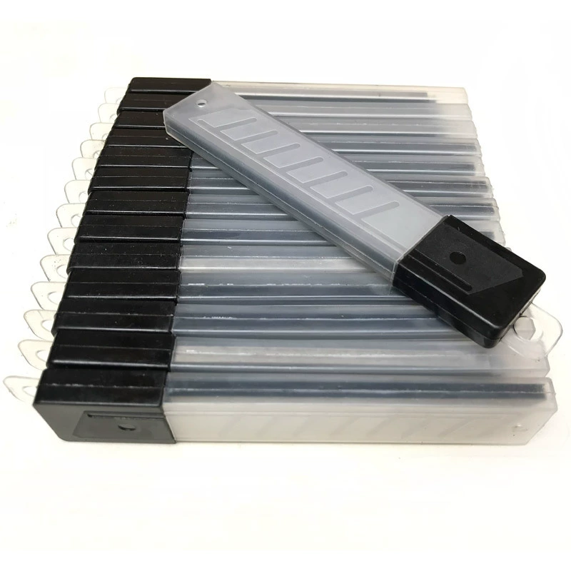 Оптовая Продажа с фабрики художественное лезвие прочное режущее лезвие для обоев из углеродистой стали большое среднее лезвие десять в штучной упаковке 18 мм