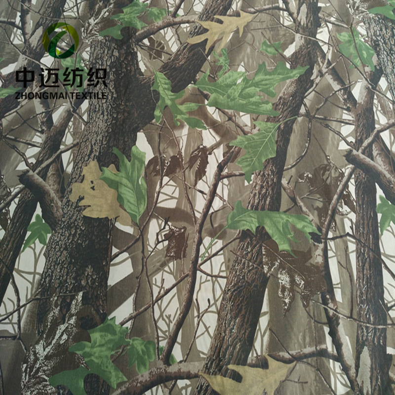 TC  Poplin 梭织 20*20 /100*53 平纹 POLYESTER 枫叶迷彩印花布