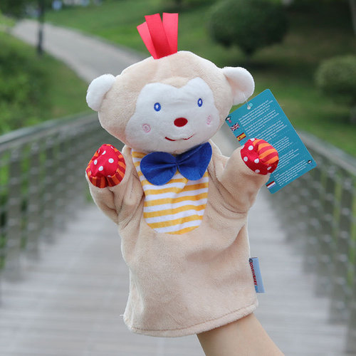 New children's plush toy cartoon hand puppet early education infant sleep comfort little girl doll gloves wholesale