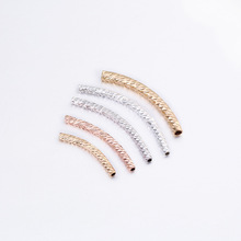 diy饰品配件材料批发 铜镀金弯管连接管 手链项链配件 厂家直销