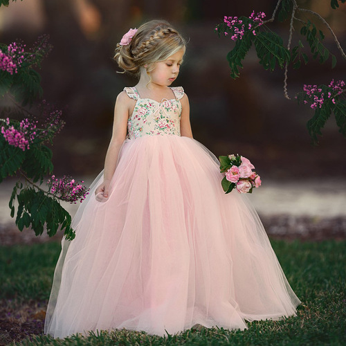 New Arrival Ins-style European & American Kids' Dress for Girls | Children's Performance Outfit | Kids' Formal Gown | Princess Tutu Wedding Dress — Drop Shipping Available